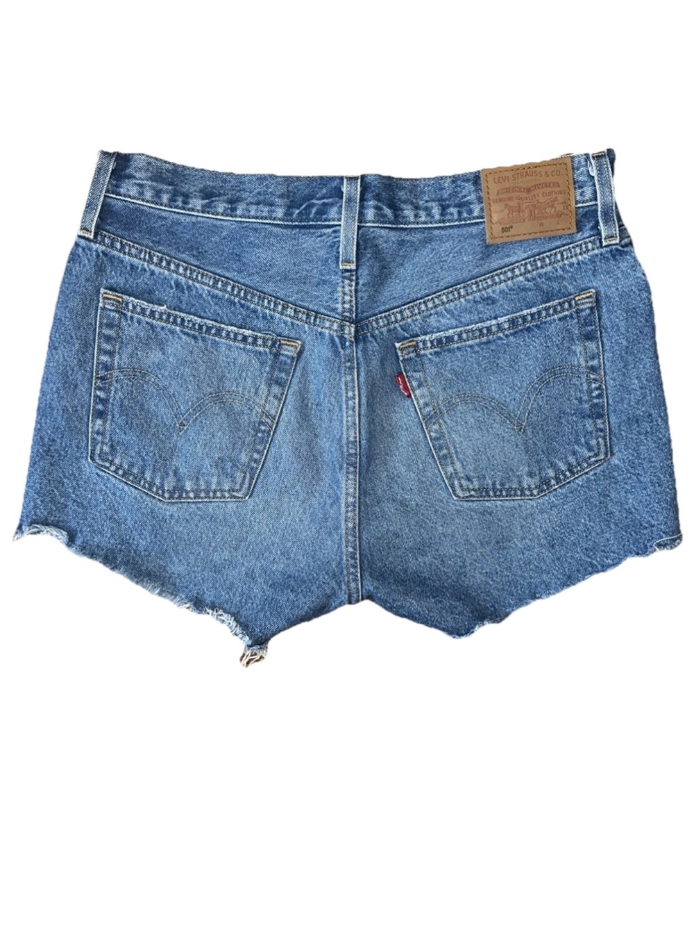 Levis Vintage Clothing LVC 501 Denim Big E  Jeans Cutoffs Short 28 Button Fly